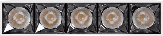 GloboStar Luminar Superior Σποτ με 5 Φώτα και με Ντουί GU10 σε Λευκό Χρώμα