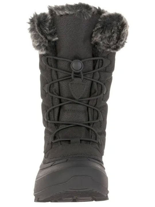 Momentum3 Leder Damenstiefel Schwarz