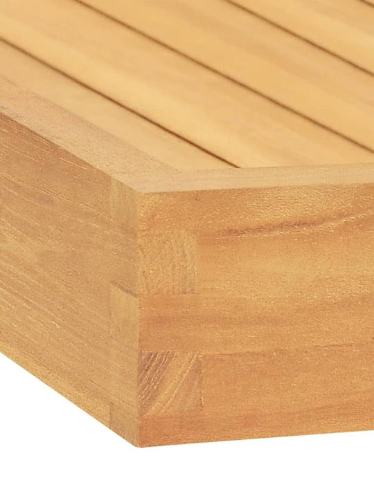 vidaXL Holz Rechteckig Serviertablett mit Griffen in Braun Farbe 70x70x7cm 315459 1Stück
