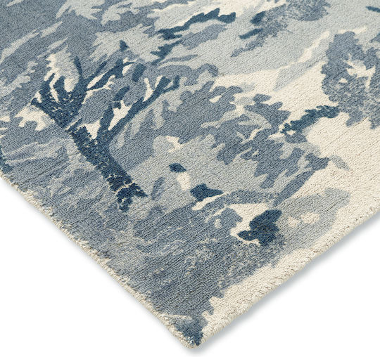 Ted Baker Landscape Toile Lucrat manual Covor Rectangular Bumbac albastru deschis