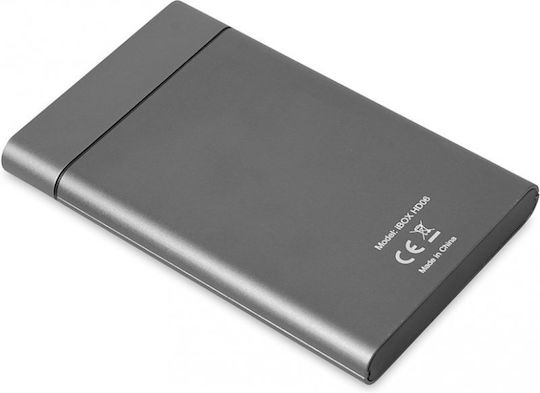 iBox HD-06 Θήκη για Σκληρό Δίσκο 2.5" SATA III με σύνδεση Type-C σε Γκρι χρώμα