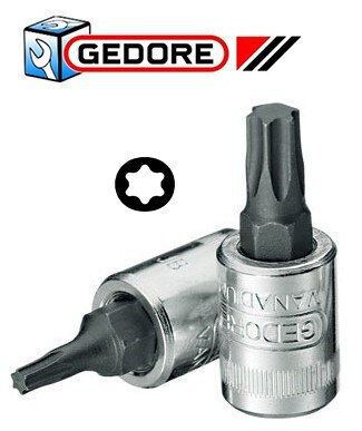 Gedore Bit-Stecknuss mit Torx-Bit und Antriebsvierkant 1/2'' Größe T45x55mm 1Stück