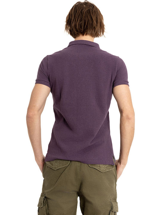 Superdry Superstate Polo Herrenblusen Lila Superdry Superstate Polo Herrenblusen Lila
