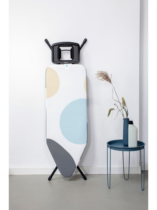 Brabantia Spring Bubbles Ironing Board for Steam Iron Foldable 124x45x98cm