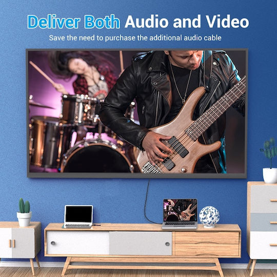 Vention Cable mini DisplayPort male - HDMI male 2m Μαύρο (HAHBH)