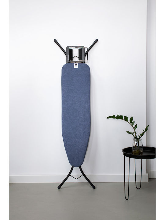Brabantia Ironing Board for Steam Iron Foldable Denim Blue 110x30x96cm