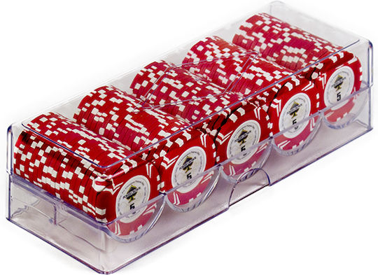 Pokeritems Tablett für Pokerchips Kunststoff Transparent 1Stück
