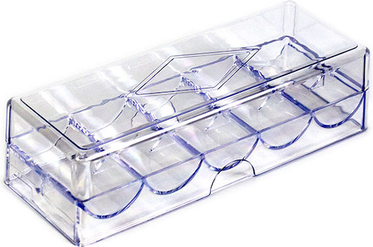 Pokeritems Tablett für Pokerchips Kunststoff Transparent 1Stück