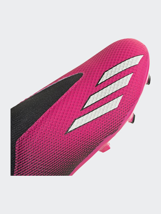 X Speedportal.3 FG Kids Soccer Cleats with Molded Taps Team Shock Pink 2 Zero Metallic Core Black