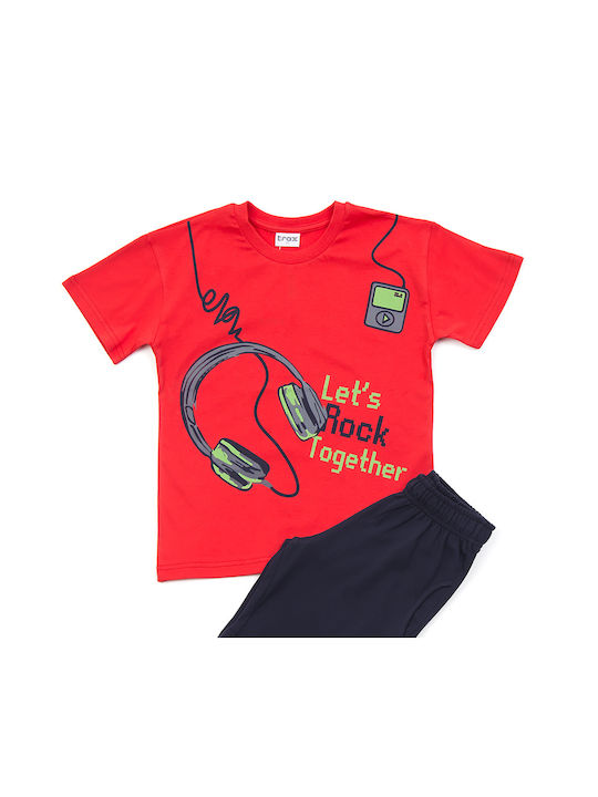 Trax Kinder Set mit Shorts Sommer 2Stück Rot -1