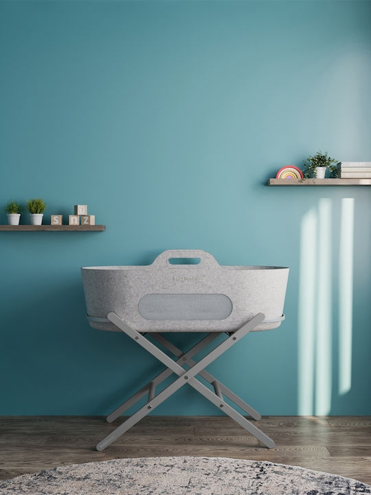 Snuz Wiege mit Matratze Light Grey & Dove Base