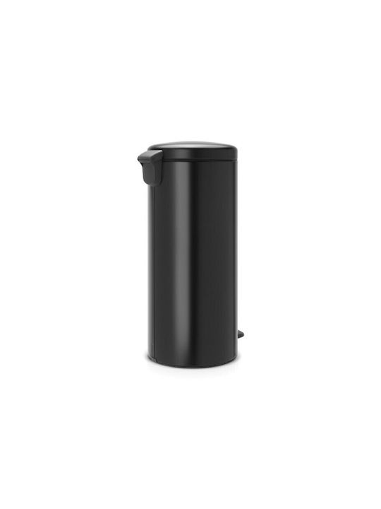 Brabantia NewIcon Coș de Gunoi Metalic cu Pedală Negru 30lt 1buc