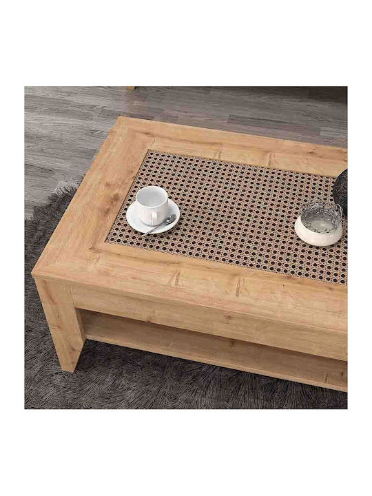 Rechteckiger Zentraler Kaffeetisch Madura Holz Beige M90xT60xH40cm GP042-0077 Stück