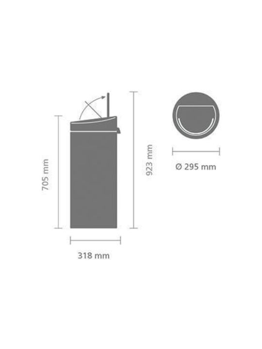Brabantia NewIcon Кошче Отпадъци от Неръждаема стомана Steel Matt 30лт 1бр