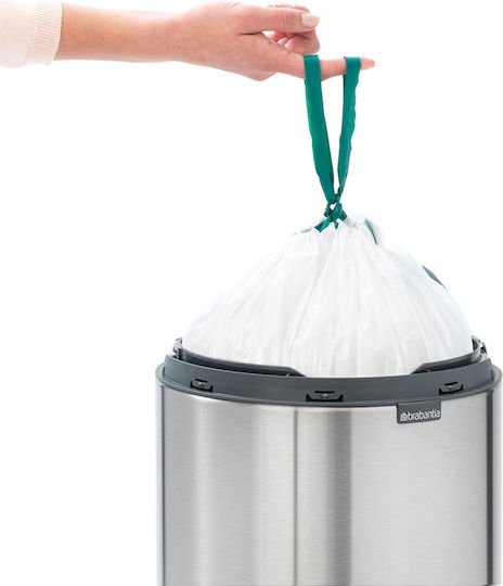 Brabantia Κάδος NewIcon Απορριμμάτων από Ανοξείδωτο Ατσάλι Push Steel Matt 30lt
