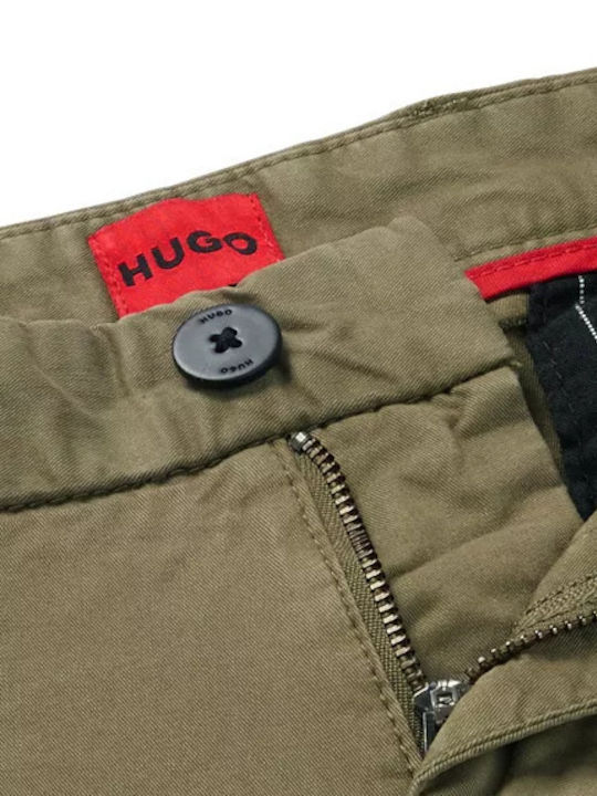 Trousers Chino Elastic in Slim Fit Khaki