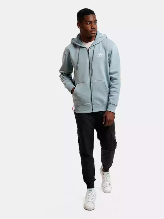Cardigan With Light Blue Hood