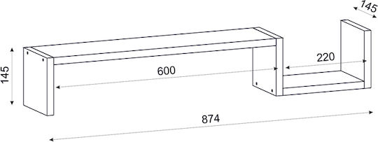 Raft Happy Alb 87.4x14.5x14.5cm GP042-0166 1