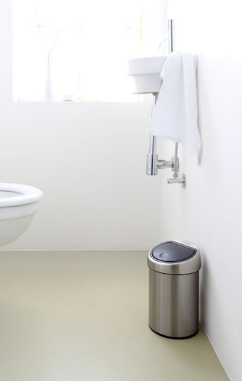 Brabantia Кошче Touch Bin за Боклук от Неръждаема Стомана Тласък Матирана Стомана FPP 3л