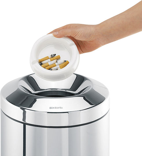 Brabantia Κάδος Flame Guard Απορριμμάτων από Ανοξείδωτο Ατσάλι Matt Steel 30lt