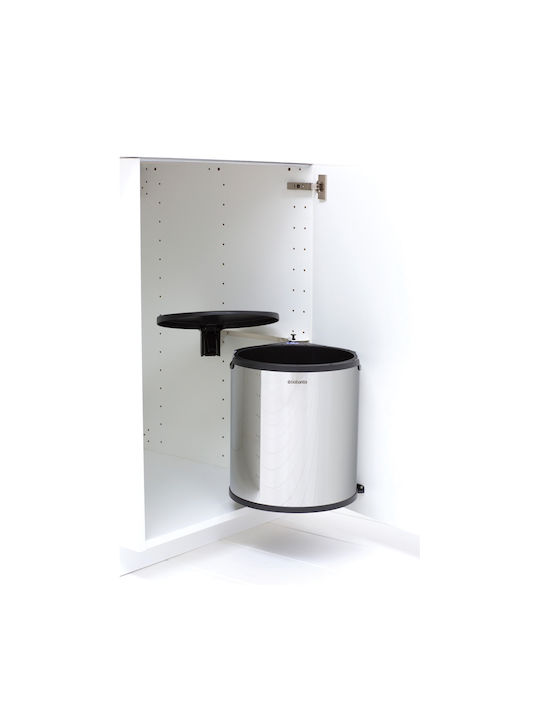 Brabantia Build-In Bin Coș de Gunoi din Oțel Inoxidabil Brilliant Steel 15lt 1buc