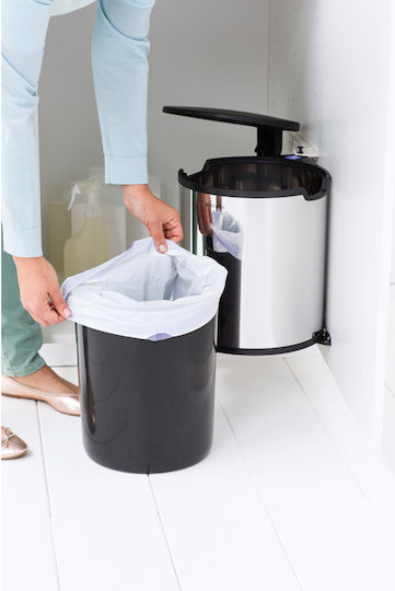 Brabantia Κάδος Απορριμμάτων για Ντουλάπι από Ανοξείδωτο Ατσάλι Brilliant Steel 15lt