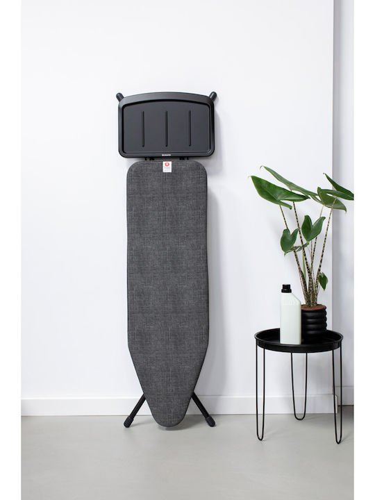 Brabantia Ironing Board for Steam Iron Foldable Denim Black 124x38x98cm