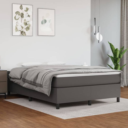 Bed Base Double made of Wood Gray 140x190x35cm