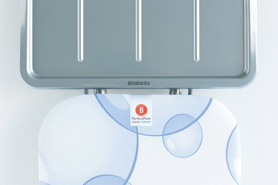Brabantia Bubbles Ironing Board for Steam Iron Foldable 124x38x96cm