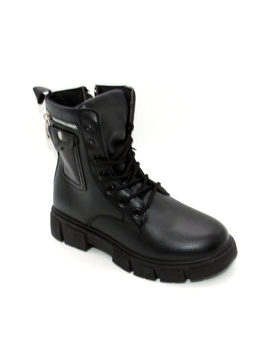 Women's Boots Bikers Flat KTL JR2103 Black