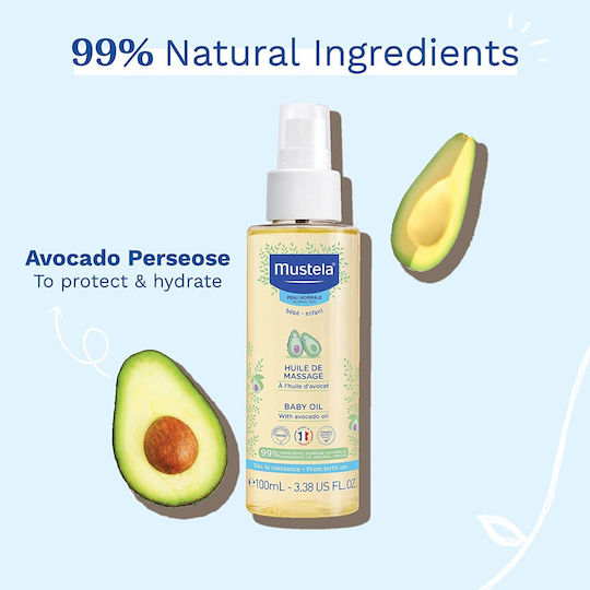 Mustela Baby Oil With Avocado Oil for Hydration 100ml