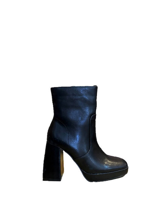 Women's Boots with Square Heel Black