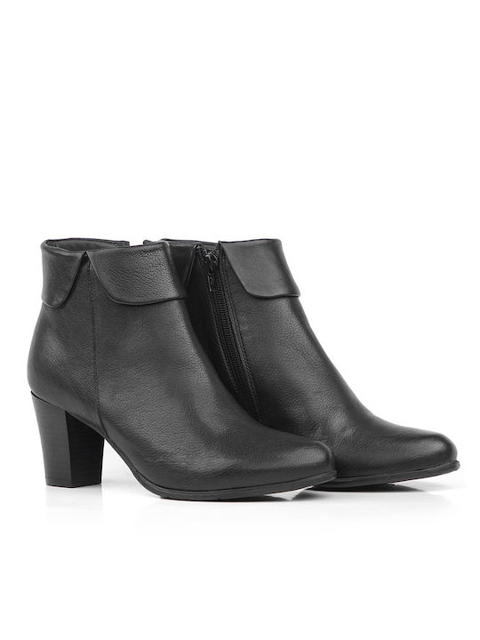 Relax Women's Boots with Heel Black Leather - 580-19505-001