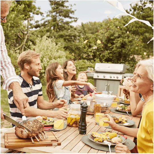 Weber Genesis II SP-435 Газово Барбекю Чугунена Решетка 86брx48брсм. с 4 бр 14.07кВт и Страничен Нагревател
