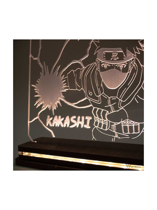 World of Wood Naruto - Kakashi Dekorative Lampe LED Transparent