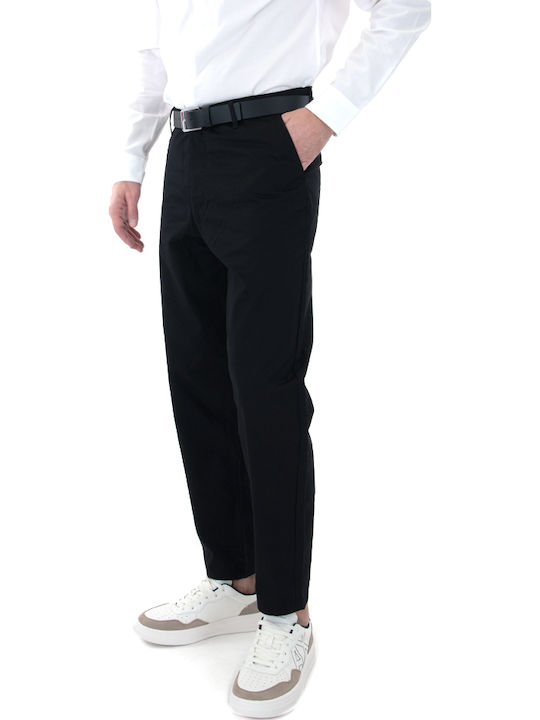Pantaloni Chino cu Croială Normală Negru