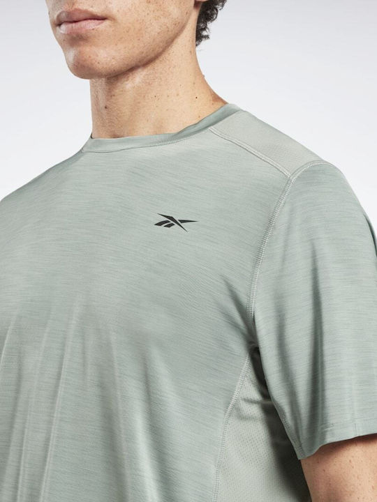 Reebok Activchill Αθλητικό Ανδρικό T-shirt Harmony Green με Λογότυπο