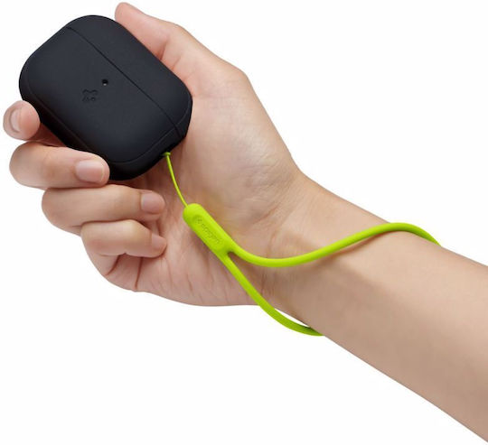 Spigen Fit Case Silicone with Hook Black/Phantom Green for Apple AirPods Pro 2