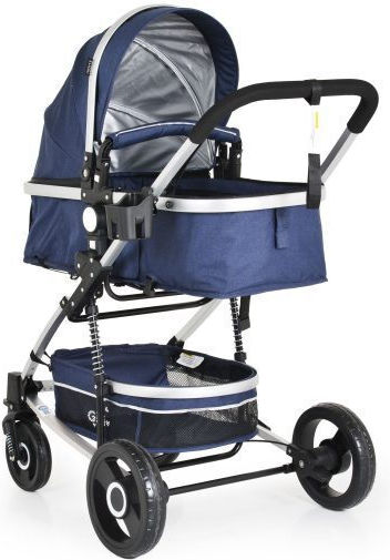Cangaroo Gigi Καρότσι 2 σε 1 Kατάλληλο για Nεογέννητο Denim 12kg