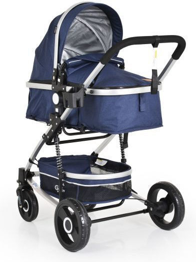 Cangaroo Gigi Καρότσι 2 σε 1 Kατάλληλο για Nεογέννητο Denim 12kg