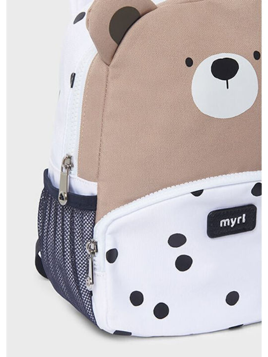 Mayoral School Bag Backpack Kindergarten Beige with Water Bottle Holder