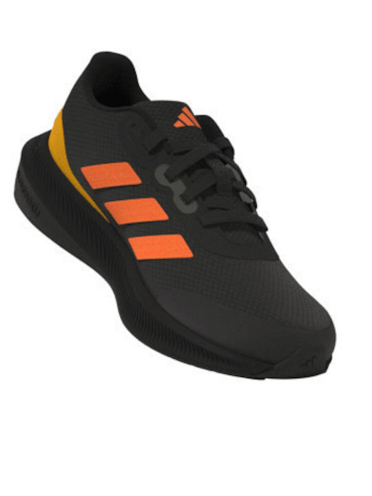 Runfalcon 3.0 K Αθλητικά Παιδικά Παπούτσια Running με Κορδόνια Core Black / Screaming Orange / Solar Gold