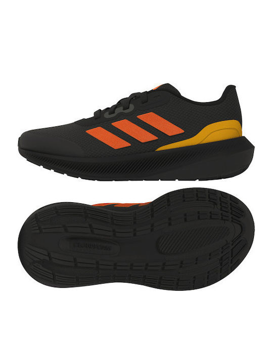 Runfalcon 3.0 K Αθλητικά Παιδικά Παπούτσια Running με Κορδόνια Core Black / Screaming Orange / Solar Gold