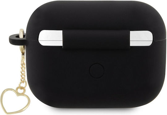 Guess Charm Heart Θήκη Σιλικόνης σε Μαύρο χρώμα για Apple AirPods Pro 2