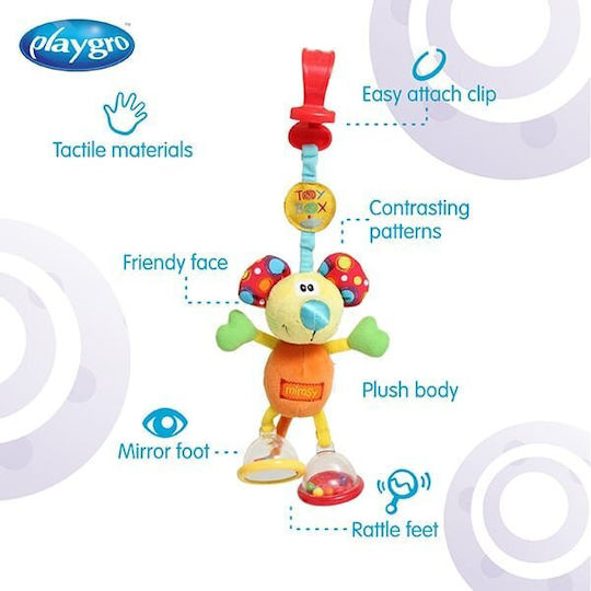 Playgro Κρεμαστό Βρεφικό Παιχνίδι Καροτσιού / Κούνιας Dingly Dangly Mimsy 0μ+