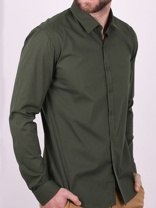 Men's Shirt Solid Color Khaki Khaki Khaki