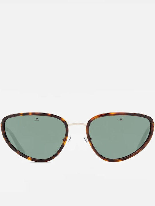 Vuarnet Sunglasses Brown with Metal Frame & Green Lens Vuarnet Sunglasses Brown with Metal Frame & Green Lens