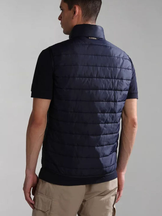 Napapijri Fără mâneci Geacă pentru bărbați Puffer Dark blue NP0A4H8G-176