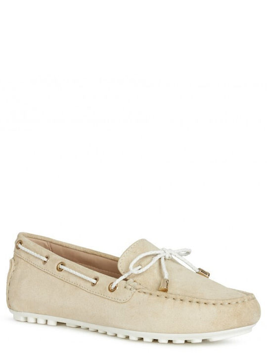 Geox Leelyan Γυναικεία Boat Shoes σε Μπεζ Χρώμα