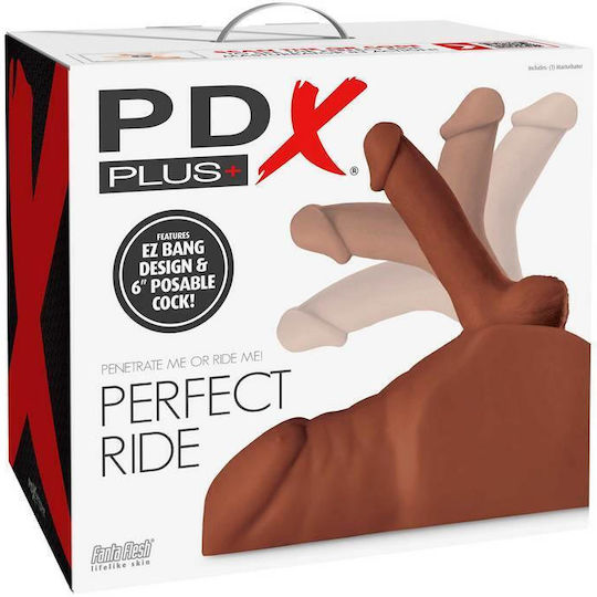 PDX Plus Plus Perfect Ride Masturbator Butt Brown